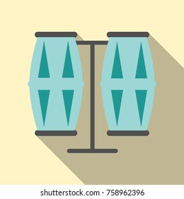 Two african Djembe Drum on background