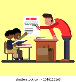 Two afro american boys in class