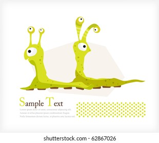 The two alien-like snails. Illustration