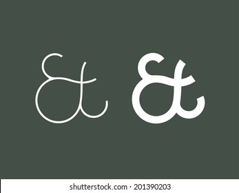 Dos ampersands. Ilustración del vector