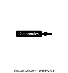 Two ampoules icon. Medical sign