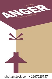 Dos hombres enojados discutiendo. Concepto creativo de portada de libros. Género de ficción o no ficción. Diseño de estilo de mediados del siglo.