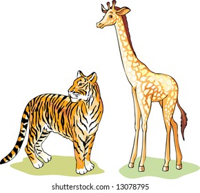 Two Animals 1 Stock Vector (Royalty Free) 13078795 | Shutterstock