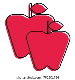 two apple fruit fresh nutrition food