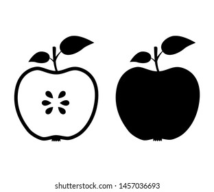 Two apple icons - stock vector