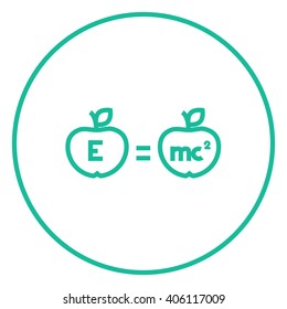 Dos manzanas con el icono de línea de fórmulas.