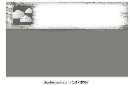 two of area for text  with three clouds