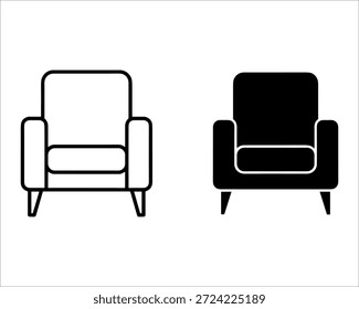 Dos sillones con un mobiliario negro y uno blanco lado a lado