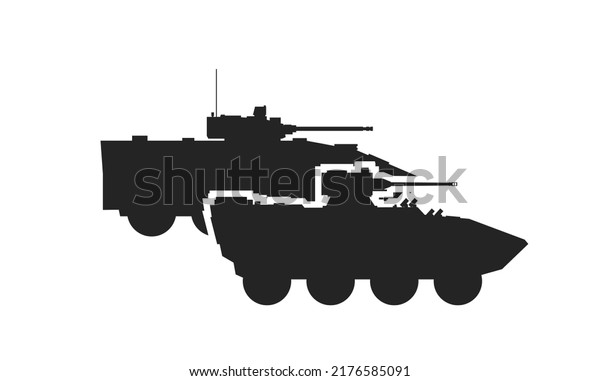 two armored assault\
vehicles icon. armoured personnel carriers. isolated vector\
military image
