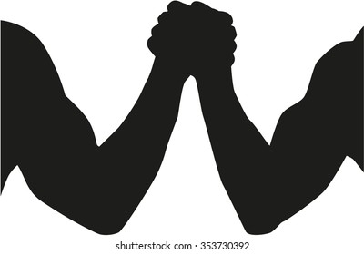 Two arms wrestling
