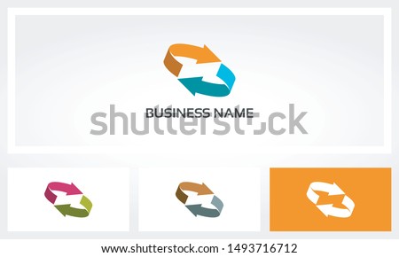 Two Arrow Circling Each Other Logo