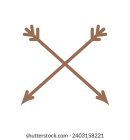 dos cruces de flecha sobre una ilustración vectorial de fondo blanco