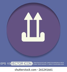 two arrow up logistic icon