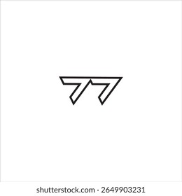 Logotipo de dos flechas en blanco y negro