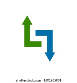Two Arrow Logo can be used for company, icon, sign, and others.