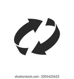 Two arrow recycle icon. Refresh or Restart editable vector icon.