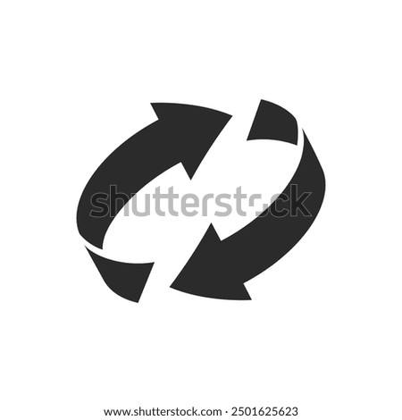 Two arrow recycle icon. Refresh or Restart editable vector icon.