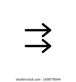 Two Arrow Right Icon Vector