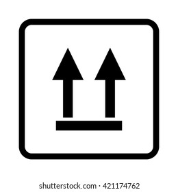 two arrow up sign  - black vector icon