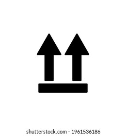 Two arrow up sign. Editable stroke. Design template vector