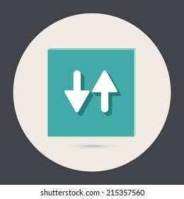 two arrow up sign. reload symbol