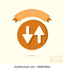 two arrow up sign. reload symbol