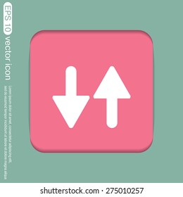 two arrow up sign. reload symbol