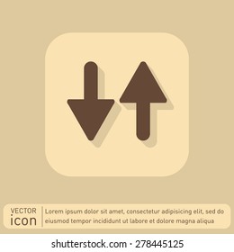 two arrow up sign. reload symbol