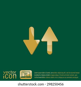 two arrow up sign. reload symbol