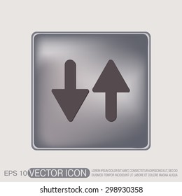 two arrow up sign. reload symbol