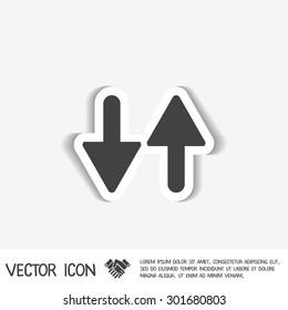 two arrow up sign. reload symbol