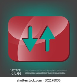 two arrow up sign. reload symbol