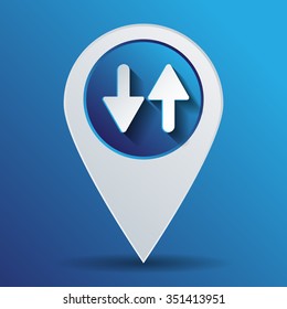 two arrow up sign. reload symbol