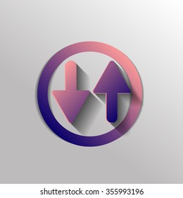 two arrow up sign. reload symbol