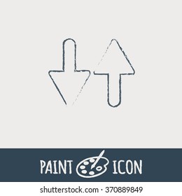 two arrow up sign. reload symbol