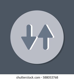 two arrow up sign. reload symbol