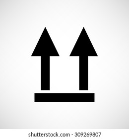 two arrow up sign - vector icon