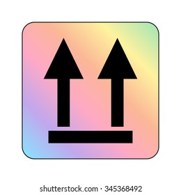 two arrow up sign - vector icon