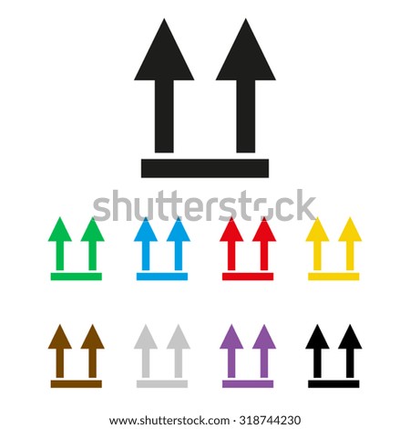 two arrow up sign - vector icon