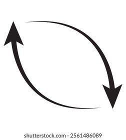 Two arrow spin icon, recycle round, circle refresh or restart. Dual Arrow. Double side arrow icon . 