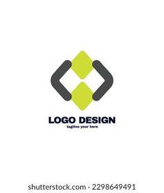 Two arrow square company logo design