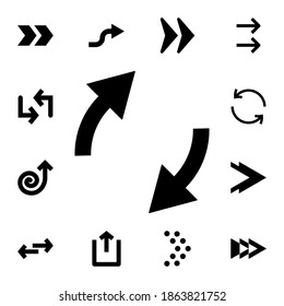 Two Arrows Around, Update Flat Vector Icon In Arrows Pack