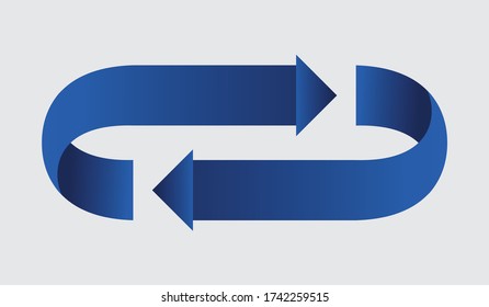 Two arrows bent to each other