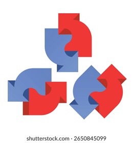 Two arrows circle. Arrow icon. Symbol or emblem in flat style. Exchange data symbol icon. vector illustration