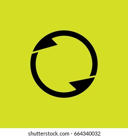 Two Arrows In Circles Design Symbol Vector