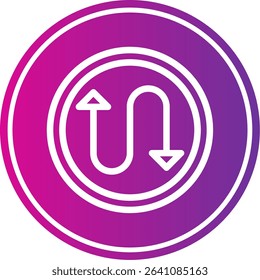 Two Arrows Colorful Icon Style