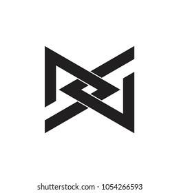 two arrows connected logo vector