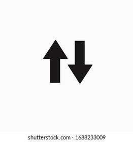 Two arrows Data network simple graphic icon.