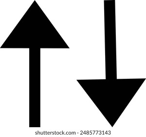 Two arrows Data network simple graphic icon EPS 10.