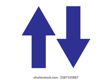 Two arrows Data network simple graphic icon.